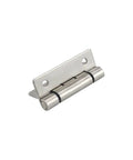 Flat stainless steel torque hinge with mounting plate and hinge pin; two holes, Amazon brand