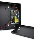 Door Access System With 600Lb Mag Lock Entry Control Panel 110V Power Supply RFID Reader Exit Button open black control box