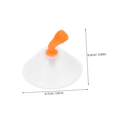 Drift Guard Spray Nozzles With Transparent Windproof Shield 2 Pack for agricultural sprayers, showcasing nozzle dimensions.