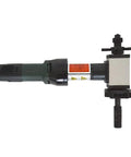 Hella Rugged 220V Electric Pipe Beveling Machine Auto Alignment Professional Grade Heavy Duty Chamfering Tool shown from the side.