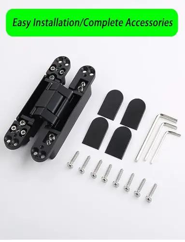 Heavy Duty Concealed Door Hinge Rock Solid Zero Gap Flush Mount For Wood And Folding Doors 180 Degree Silent Smooth Operator hidden pivot hardware with complete accessories