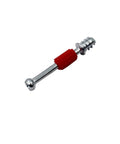 Cam Locks For Furniture Assembly M6 42mm Self Tapping Screws With Eccentric Wheel Two In One Kit, single screw, metal with red detail