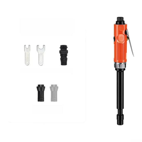Rock Solid Air Die Grinder Straight Shaft 23000 RPM Pneumatic Rotary Tool with EZ Collet Chuck, featuring adjustable components.