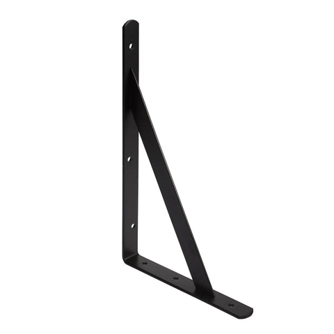 Heavy Duty Shelf Brackets 12 By 8 Inches 8 Pack Black Metal L Brackets With Screws Included For Easy Install Durable Wall Shelf Supports