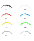 Color options for decals on 700C Carbon Fiber Road Wheelset With Alloy J Bend Hub And Beefy Aero Spokes For Tubular Clincher Or Tubeless Rims Rim Brake Ready Shimano 9 10 11 Speed Or Campagnolo 10 11 Speed Compatible Deep Rim Options From 30 To 88 Mm Two Year Warranty wheelset.