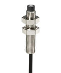 Inductive Proximity Sensor Flush Mount 8mm Metal Body, 3 Wire DC PNP, Normally Open Output, 5m Cable, Light Industrial Sensor