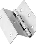 Close-up of Vintage 59mm 6 Hole Three Fold Cabinet Door Hinge Set made from durable zinc alloy for DIY jewelry boxes and furniture decor.