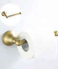 Antique Brass Toilet Paper Holder And Towel Ring Set For Bathroom And Kitchen, Rust Resistant Bath Accessories, Wall Mounted