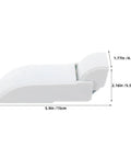 Side view of Two Pack Universal Self Closing Freezer Door Hinge with Spring in white, showing dimensions.