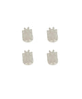 Four white 7 tooth pinion gears part of 36 Tooth Large Gear And 7 Tooth Pinion Gear Set For Four Axis RC Quadcopters Pro Grade Upgrade