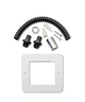 HEPD58MKF HEPD Flush Mount Kit For Surge Protectors HEPD50 And HEPD80 with bracket, screws, coupler, fittings, and conduit