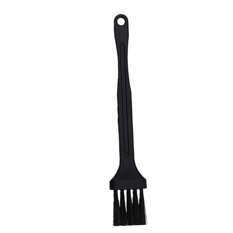 Black silicone brush designed for precise cooking application, perfect for baking or grilling.