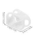 White Plastic Flow Control Clamps Set For Lab Use Adjustable Tube Pinch Valves Fits 5 To 8 mm Hose with Dimensions