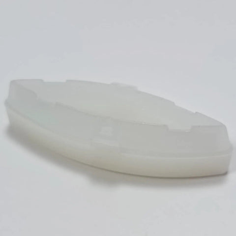 Toilet Seat Bumper Kit Replacement For Worn Out Seat Bumpers, Pack Of 4, White, Just Snap In, single bumper view