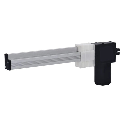 Beefy Heavy Duty Linear Actuator For Industrial Automation Workhorse shown in side view, 12V 24V motor, 450mm stroke, 6000N force