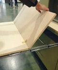 2 Pcs Folding Flip Table Hinge for Sewing and Craft Tables in use, showcasing smooth operation and precise hole alignment
