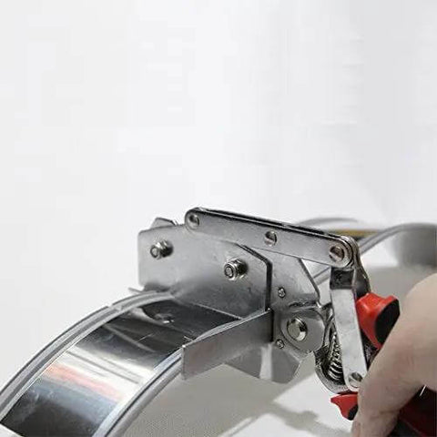 Manual Metal Channel Letter Bender Tool For Quick Bends Pliers Portable Hand Tool For Sign Makers in use on metal sheet