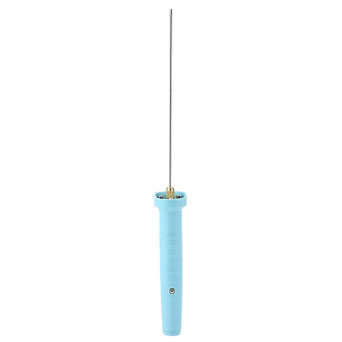 Fast Heating Polystyrene Foam Cutter Pen 24W 20cm Electric Hot Wire Engraving Tool For Crafting shown vertically with blue handle.