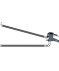 Knockout Slick Hardness Tester And Precision Dial Caliper Gauge For Fast Gear Stress Checks And Quick Wear Resistance Readouts Built Heavy Duty flat design with two long gray arms and a digital display.