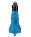 Upgrade Your Garage Setup With This Anu Limen Cordless Drill Adapter Kit That Turns Any Power Tool Into A Super Fast Rivet Gun For Metals And Plastics Including 4 Rivet Heads Wrench Plus Auxiliary Handle For Serious DIY Pros blue metal drill rivet adapter
