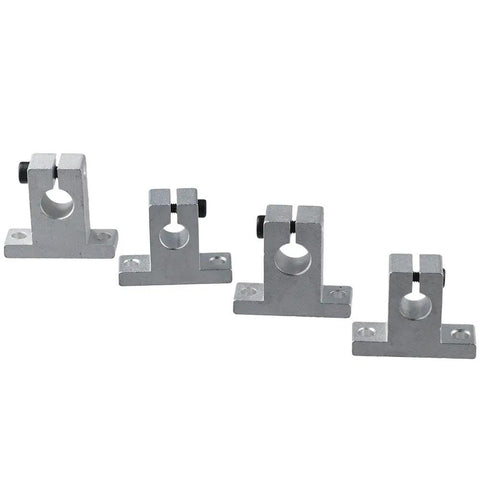 SK10 Linear Rail Kit With 10mm Shaft Support And Aluminum Frame Polished Rod Holder For Smooth Movement And High Precision Vertical Axis Guidance In CNC Machines And 3D Printers For DIY Makers, 4 aluminum shaft supports