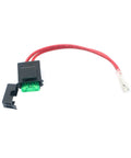 4 Hole Battery Wire Harness For Razor MX350 MX400 Dune Buggy Dirt Quad Pocket Mod Pocket Rocket Sport Mod Ground Force With 14 Gauge Copper Wire 30cm Connector Harness And 15cm Fuse Harness showcasing red 14 AWG wire and green fuse