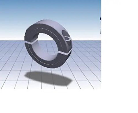 Floating Aluminum Two Piece Clamping Collar for Shafts with 1-1/4 Inch Bore and 2-1/16 Inch Outside Diameter 360 Degree Clamp