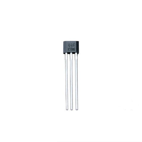 Fresh Pack Of 40 Linear Hall Effect Sensors Featuring 49E Oh49E Ss49E TO-92 Builds with three pins on a white background.