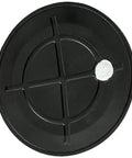 Wood's Powr Grip 4.5-inch mounting cup, black plastic disk with cross pattern and white insert.