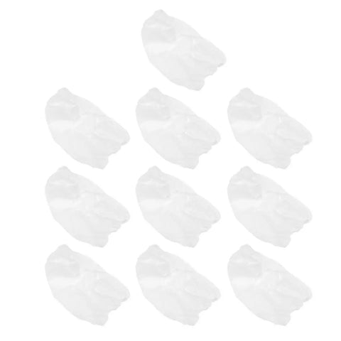 Straight Up Clean And No Drama Disposable Nonwoven Hair Covers With Tension Free Elastic Bands For Salon Beauty Chef Jobs And Long Daily Grind Sessions Pack Of 20 Fresh Caps, set of ten white caps, nonwoven material.