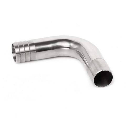 Pysrych 304 stainless steel sanitary hose barb elbow fitting, 1-1/4 in. barbs, 90-degree bend