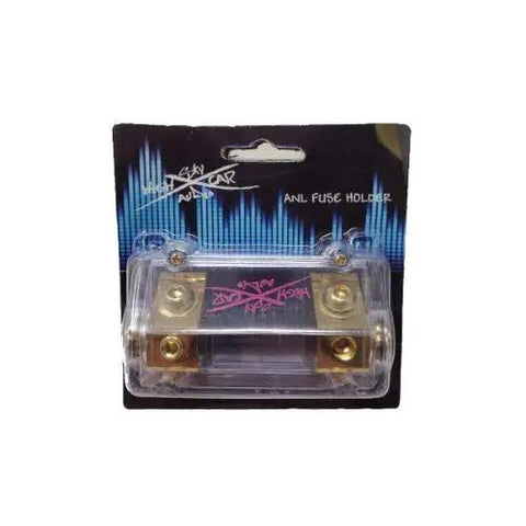 1/0 Gauge Waterproof ANL Fuse Holder With Set Screw In White Leak Proof Plastic Case in packaging