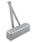 Top Tier Non Hold Open Door Closer With Delayed Action And Backcheck Fully Adjustable Grade One Build, aluminum finish.