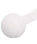 Portable Golf Swing Training Device For Home And Outdoor Use Lightweight Swing Pole Trainer close-up of white textured ball end
