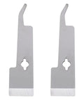 Go-To 2 Pack Stainless Steel Beekeeping Hive Tools Set, Hive Scraper And Frame Lifter with secure grip on white background.