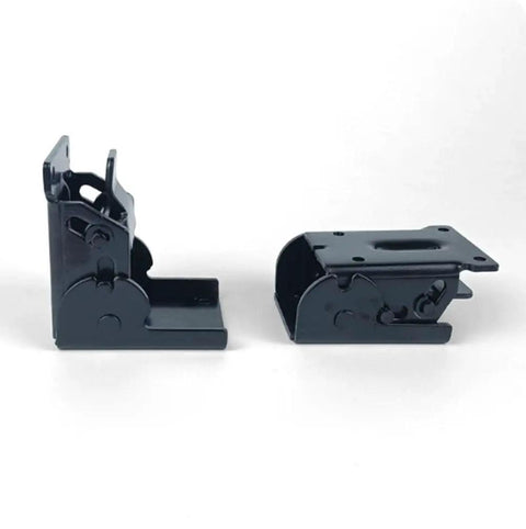 Two Pack 90 Degree Self-Locking Folding Hinge Lock Steel Foldable Bracket Hidden Hinge For Extension Brackets On Table Legs Bed Legs And Workbenches Black