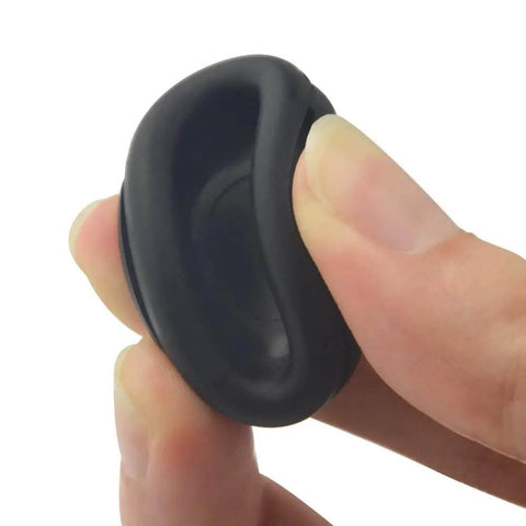 Close-up of a single black rubber grommet from the 170 Piece Rubber Grommet Kit Dope Round Firewall Plugs For Auto Body And Sheet Metal