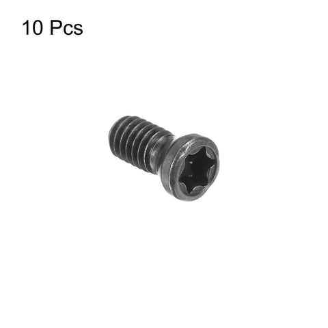 Heavy Duty M2.5 X 10mm Torx Screws For Cnc Lathe Tool Carbide Insert Holder 12.9 Grade Alloy Steel visible in a pack of 10.