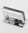 Close-up of heavy duty glass cabinet door hinge for wood cabinets, zinc alloy, built to last hardware accessories, smooth operation.