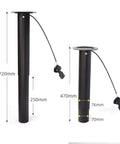 Heavy Duty Pneumatic Vertical Lifter With Wire Control Buttons And Adjustable Push Rod Lift Thickened Steel Construction dimensions 720mm and 470mm.