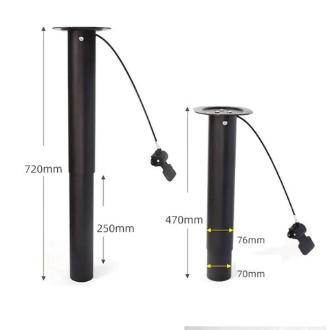 Heavy Duty Pneumatic Vertical Lifter With Wire Control Buttons And Adjustable Push Rod Lift Thickened Steel Construction dimensions 720mm and 470mm.