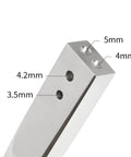 Copper Rivet Setter Tool 2 In 1 For Leatherworking Stainless Steel Burr Setter showing holes for size 9 and 12 rivets