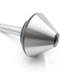 4 Inch Lathe Live Center MT3 Bull Nose 75 Degree Tip With Triple Ball Bearing For Hollow Turning Beefy Durable Alloy Steel Shaft