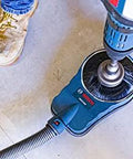 Front view of Bosch HC8526 SDS-Max rotary hammer core bit attached to drill on a concrete floor
