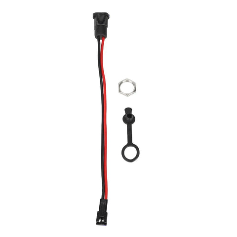 5.5x2.1mm DC Power Jack Charging Port Socket High Current Female Connector For Electric Scooters And E Bikes Built Tough Durable Polymer Housing Universal Micro Mobility Battery Charging Socket with wires and cap