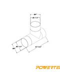 4 Inch T Fitting For Dust Collection Hose Dual Port Connector For Dust Collector System Made From Black ABS Plastic Non Threaded