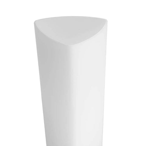 Close-up of opal glass from Zura Bath And Vanity Light In Chrome Finish Dope Triangular Opal Glass Fixture For Bathrooms 21 Inch Wide Model P300062-015