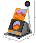 All Metal 44mm Circle Cutter And 32mm Button Punch Die Cutter For DIY Crafts in use, shows 1.26-inch graphic punch, 18-pound base
