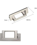 Edge Finger Pulls 2 Pack Concealed Cabinet Handles for Drawers and Cupboards, zinc alloy, 64mm spacing, modern design