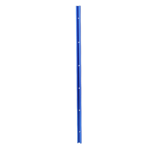 Blue 600mm Aluminum T Track three quarters inch wide with pre drilled holes for drill presses and radial arm saws heavy duty T Track